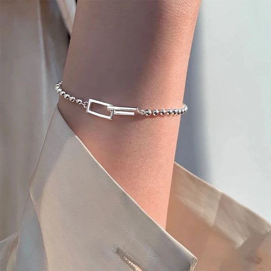 Dainty Silver Shine Bracelet Hand