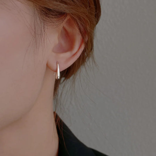 Ethereal Pearl Drop Earrings ear
