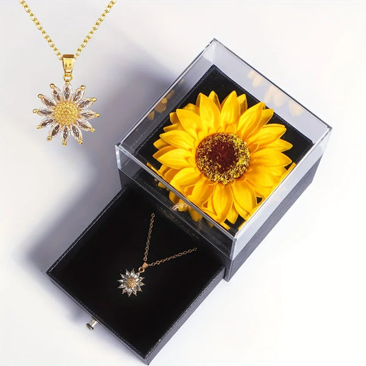 Box Golden Sunflower Gift 