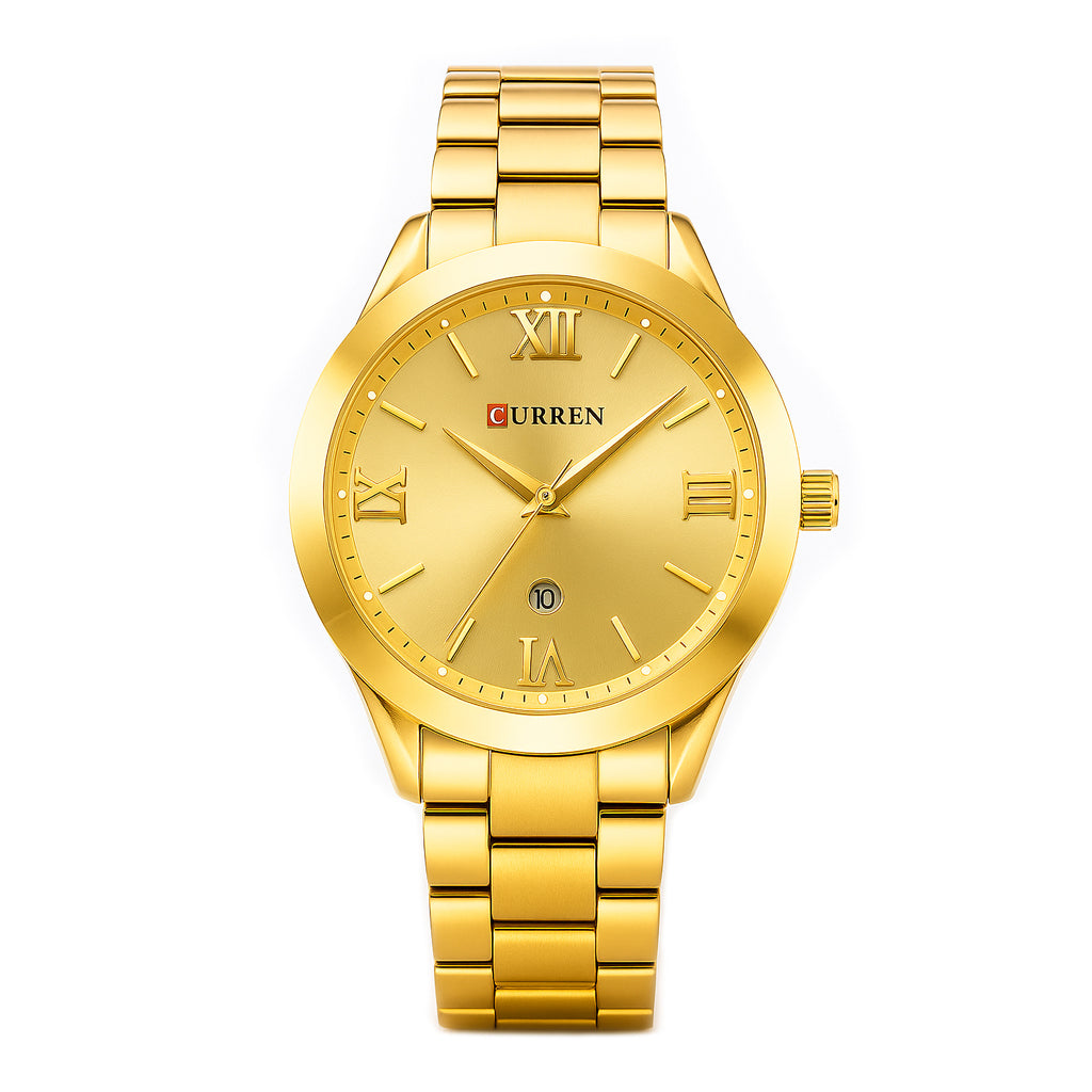 Gilded Grace – Minimalistische Dameshorloge in Goud en Zilver