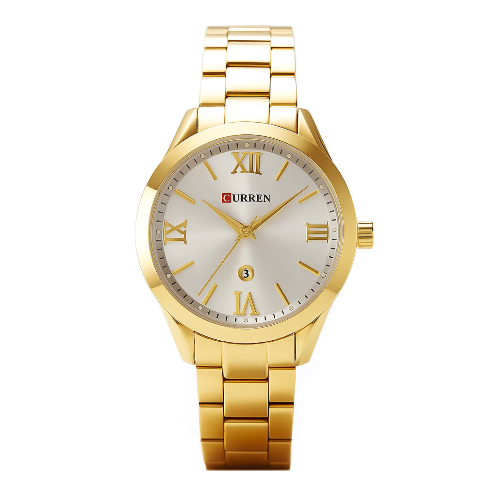 Gilded Grace – Minimalistische Dameshorloge in Goud en Zilver